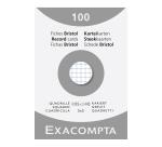 Estuche Exacompta de 100 fichas Exacompta cartulina Bristol - cuadricula 5x5 sin taladro 105x148mm - Blanco