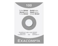 Estuche Exacompta de 100 fichas Exacompta cartulina Bristol - cuadricula 5x5 sin taladro 105x148mm - Blanco