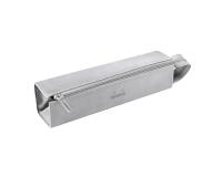 Rhodiarama trousse plumier simili cuir italien 23x5x5 cm - Argent