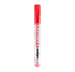 DARWI Ledermarker, Spitze 2mm, Inhalt 6ml, Zinnoberrot - Zinnober
