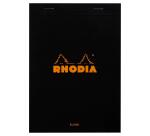 Gehefteter Notizblock Rhodia No.16 A5 80 Blatt blanko 80g - Schwarz