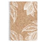 Cocoa motif, Integral binding notebook A4 - 21 x 29.7 cm, 148 pages, Lined + margin, assorted - Cocoa