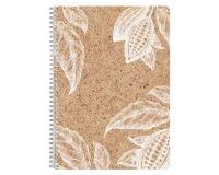 Cocoa motif, Cahier reliure intégrale A4 - 21 x 29,7 cm, 148 pages, Ligné + marge, ass. - Cacao