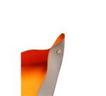 Rhodiarama vide-poche réversible simili cuir italien 12x12x4,5 cm - Argent