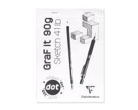 Skizzenblock GraF'it, DIN A4 21x29,7 cm, kopfseitig geheftet, 80 Blatt 90g, DOT-Lineatur