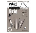 Paint'ON Gris bloc collé 30F A4 250g