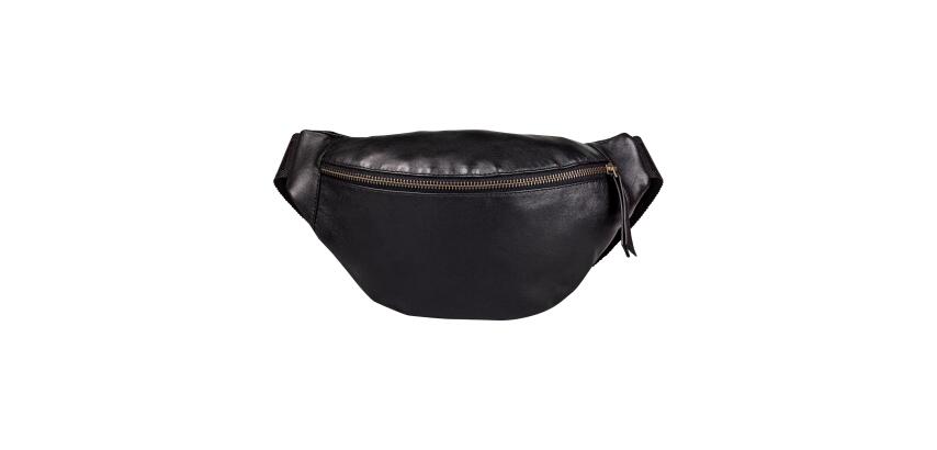 Leather fanny pack 30x16.2 cm - Black