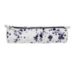 COSMICUIR CUIR Lisse Trousse ronde Ø5,5x22 cm Bleu foncé