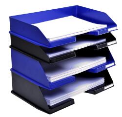 Exacompta Combo Landscape Letter Tray - Black