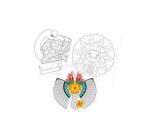 Graffy Pop Mandala 3D, Savanne dieren - Groen