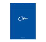 Bloc de bureau Office agrafé en-tête A4 100 feuilles petits carreaux 56 g - Bleu