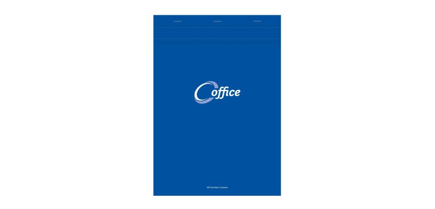 Stapled pad office A4 5/5 56g 50 sheets - Blue
