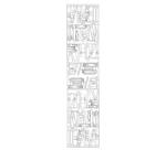 Echarpe 100% soie - 180x43cm Biblio - Blanc