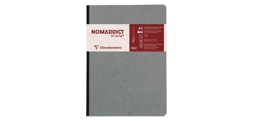 Carnet brochure Age Bag A5 192 pages ligné - Gris