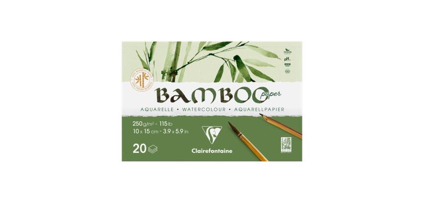 Bamboo blok 2 zijden gelijmd 20 blad 10x15cm 250g