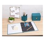 Album photo classeur 60 pages noires OfficeByMe - Bleu canard