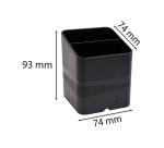 Cubiletes Pen Cube MAGNÉTICO, 2 compartimentos diferentes tamaños y alturas, bloqueador de cables. ECOBlack - Negro