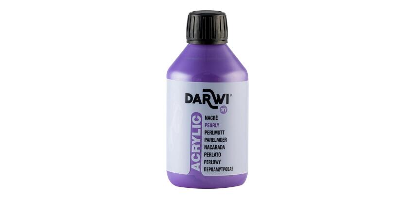 DARWI Perlmutt-Acrylfarbe, Flasche 250ml, Perlmuttlila - Flieder
