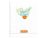 Cahier Poésie et Chant piqué 8000 POLYPRO 17x22 cm 48 pages grands carreaux + uni 90 g - Incolore