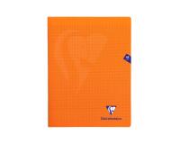 Cahier piqué Mimesys 24x32cm 48 pages grands carreaux couverture polypropylène Couleur aléatoire - Orange