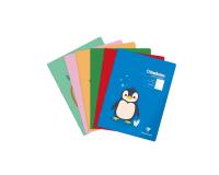 Cahier de poésie piqué Clairenfantine 24x32cm 48p grands carreaux + uni Couleur aléatoire - Assortis