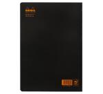 Cahier piqué Rhodia Classic 21x29,7 cm 96 pages ligné non détachables 80g - Noir