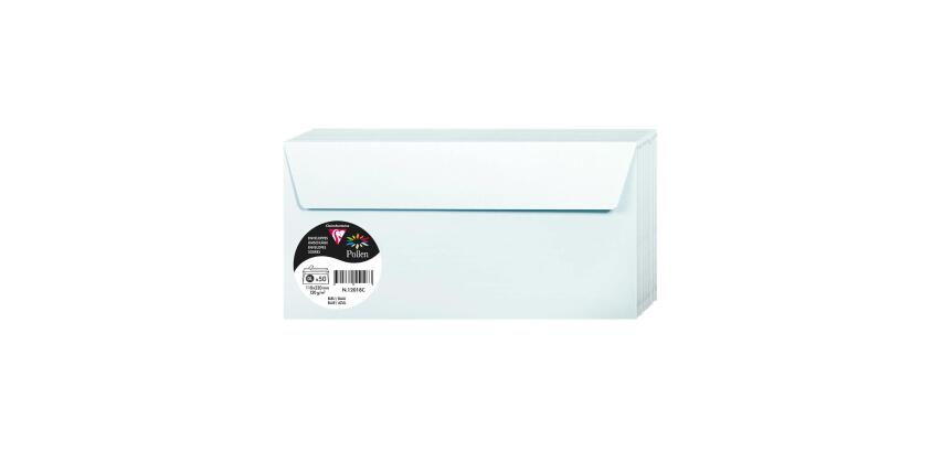 Paquet de 50 enveloppes Pollen 110x220mm 120g/m2 - Bleu
