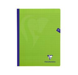 Cahier brochure cousue Mimesys 24x32cm 192 pages grands carreaux couverture polypropylène