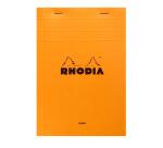 Rhodia Orange Head Stapled Pad No15, Lined+Margin, A5 - Orange|
