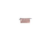 PLUME Grande pochette 2 compartiments en Daim irisé 22x11cm - Cuivre