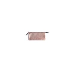 PLUME SLIM iris suede etui met 2 vakken 22x11 cm - Koper