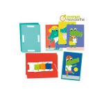 Boîte créative, Cartes à lacer, Famille Croco - Multicolore