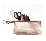 CUIRISÉ Grande Pochette 2 compartiments 22x11 cm - Cuivre