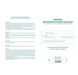 Piqûre 32x19,5cm - Registre d'identification des vendeurs en vue d'une manifestation publique - Couleurs assorties