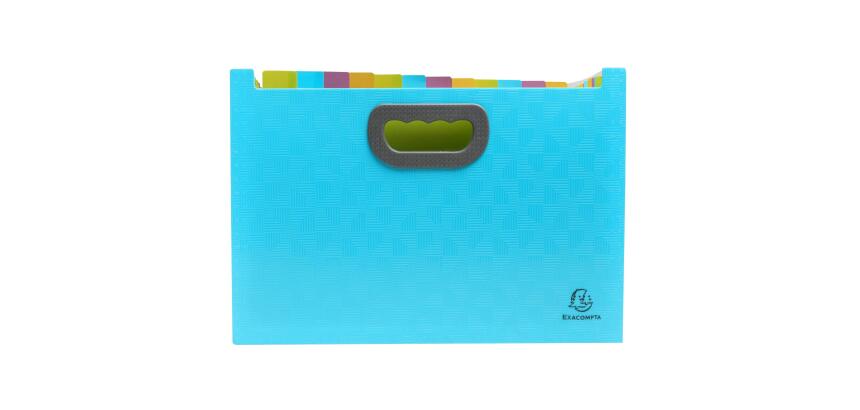 Exacompta Pop 'N Co Expanding File 24 Part 33x23.5x25cm - Cyan