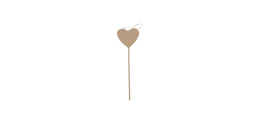Baguette coeur 12x1x39cm - Kraft