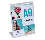 Pack 10 label holders 52x37 A9 portrait - Crystal