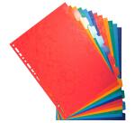 Intercalaires Carte lustrée 225 g avec onglets renforcés - 12 positions - A4