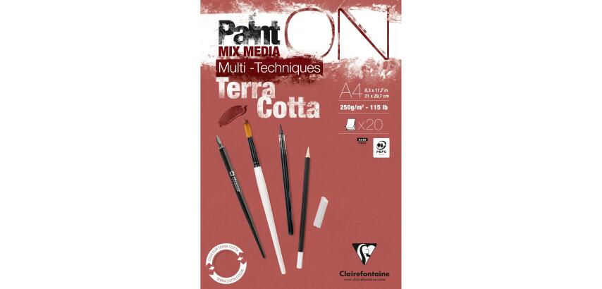 Bloc PaintON TERRACOTTA collé A4 20F