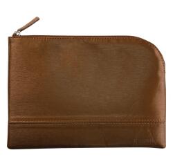 Rhodiarama etui met rits in kunstleer - maat M - 16x22 cm - Brons
