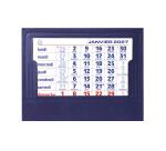 Calendrier avec feuillets mensuels sur chevalet cartonné pelline - 13,5 x 10,5 cm 2027 - neutre