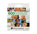 Etuis de 600 autocollants double face - Blanc