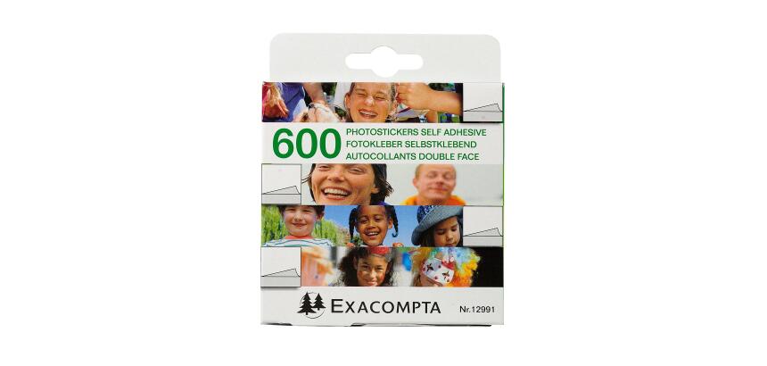 Etuis de 600 autocollants double face - Blanc