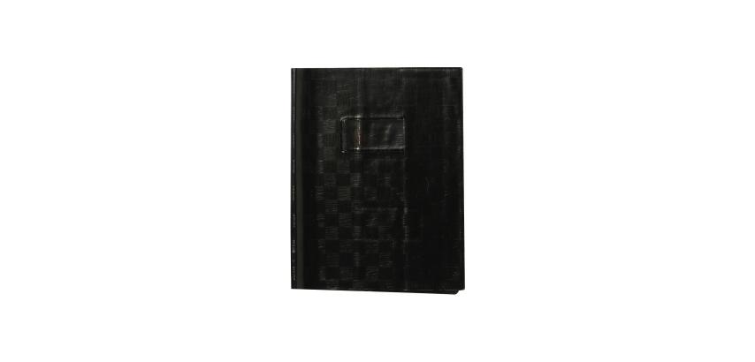 Protège-cahiers grain madras avec rabats marque-pages PVC 22/100ème 17x22 cm
