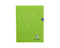 Cahier piqué Mimesys 24x32cm 48 pages grands carreaux couverture polypropylène Couleur aléatoire - Vert
