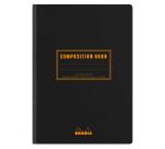 Rhodia Composition Book Black, A5, 5x5 Squared - Black