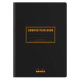 Rhodia Composition Book Black, A5, 5x5 Squared - Black