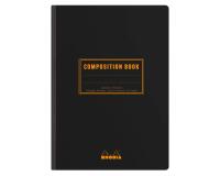 Rhodia Classic Composition book A5 petits carreaux 5x5 160 pages 80g non microperforé - Noir