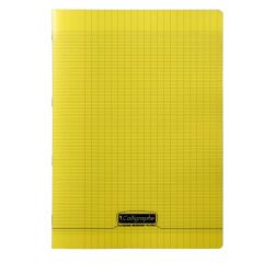 Cahier piqué 8000 POLYPRO A4 48 pages grands carreaux 90 g - Jaune