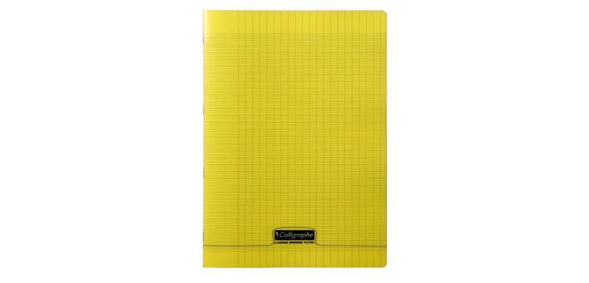 Cahier piqué 8000 POLYPRO A4 48 pages grands carreaux 90 g - Jaune